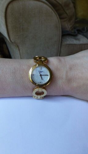 Tissot Ladies Pinky Gold Tone Mother Of Pearl Dial Bracelet Watch