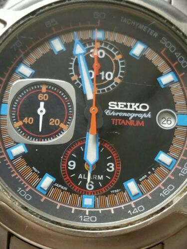 VINTAGE SEIKO TITANIUM 7T32-6J79 ALARM CHRONOGRAPH | WatchCharts