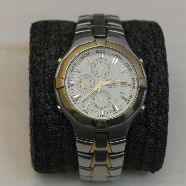 Montre Citizen Chronographe Alarme Vintage 6870-S69543-HSB - Neuf Avec étiquettes - Fabriquée Au Japon