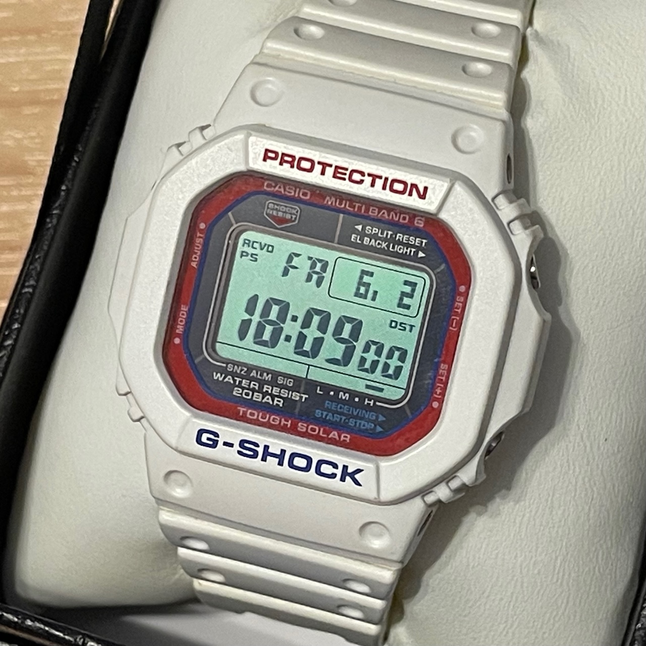 WTS] Casio G-Shock GW-M5610TR-7 Tough Solar Atomic Multiband 6 Red White u0026  Blue “Maritime” Square Digital Watch w/Full Kit | WatchCharts Marketplace