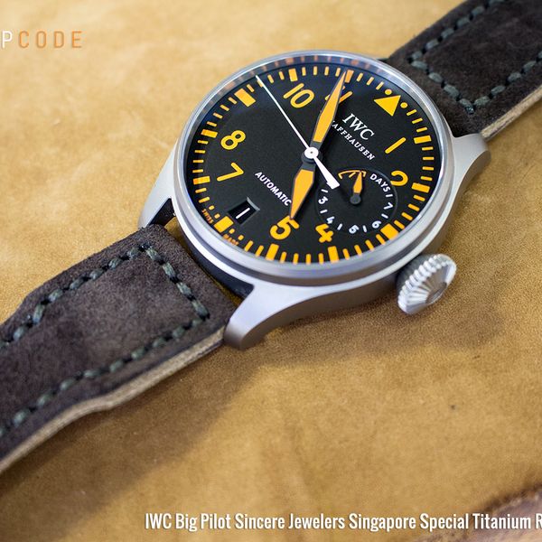 FS Strapcode Texture Straps for IWC Big Pilot SINCERE, waxed thread