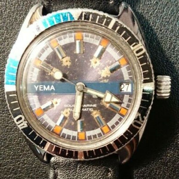 Montre Yema Sous-Marine Automatique Des Années 70 - Occasion, Modèle Vintage Unisexe