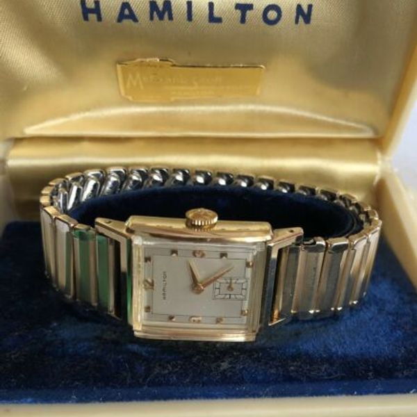 Nice Vintage 1953 Hamilton Sherman 10K Gold Filled Watch 753 19J Runs