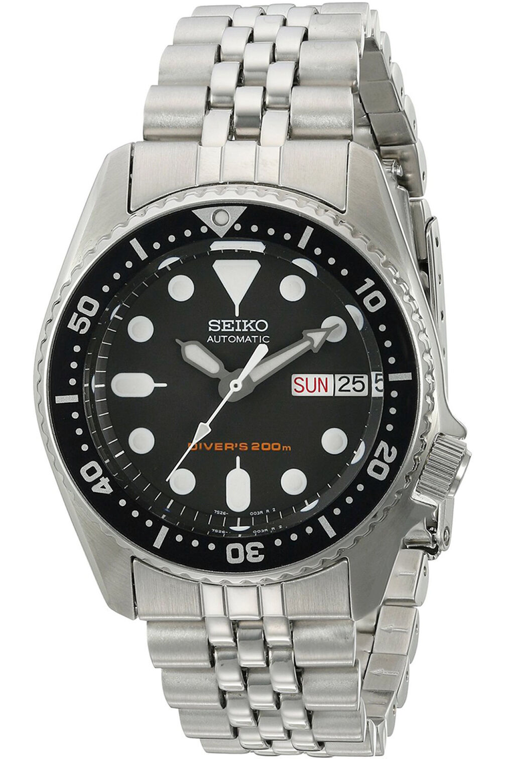 Seiko skx013k2 black dial automatic divers midsize discount watch