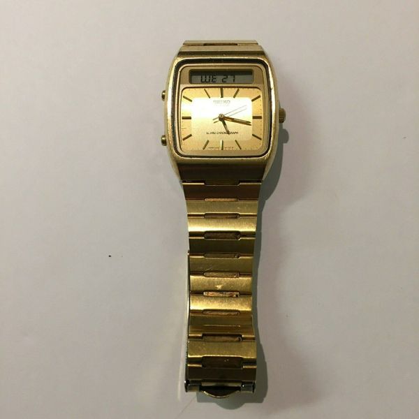Vintage Men's SEIKO Quartz Alarm Chronograph Watch; Digital/Analog H3575109 WatchCharts