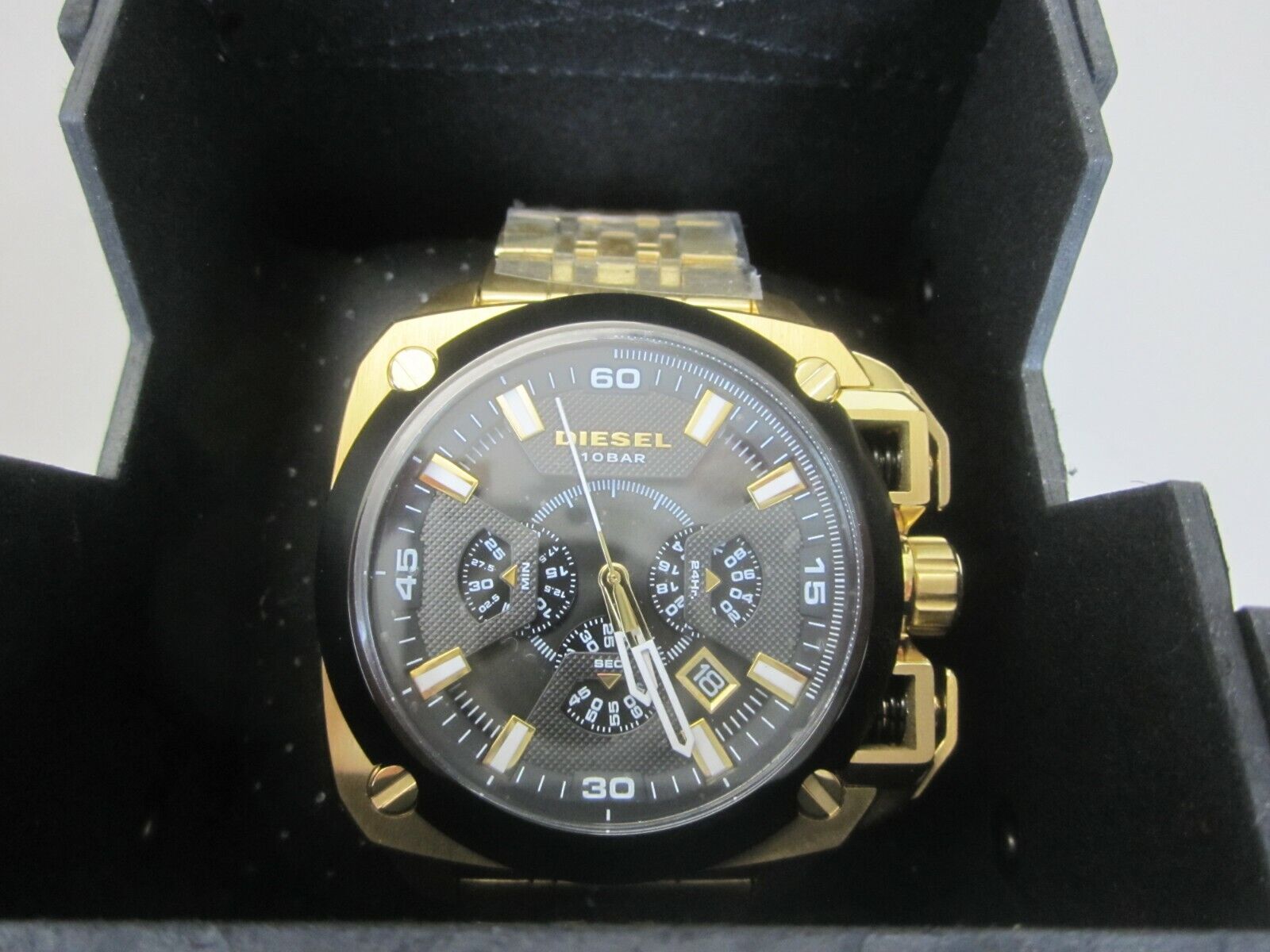 Diesel DZ7378 Men s Bamf Chronograph Date Gold tone Stainless Steel Watch NWT WatchCharts Marketplace