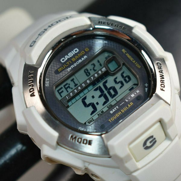 Casio GWM850-7CR Men's Tough Solar Watch White Band/Case | WatchCharts ...