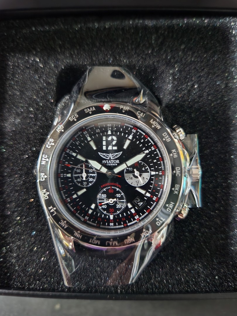 Aviator f series world time tachymetre chronograph best sale