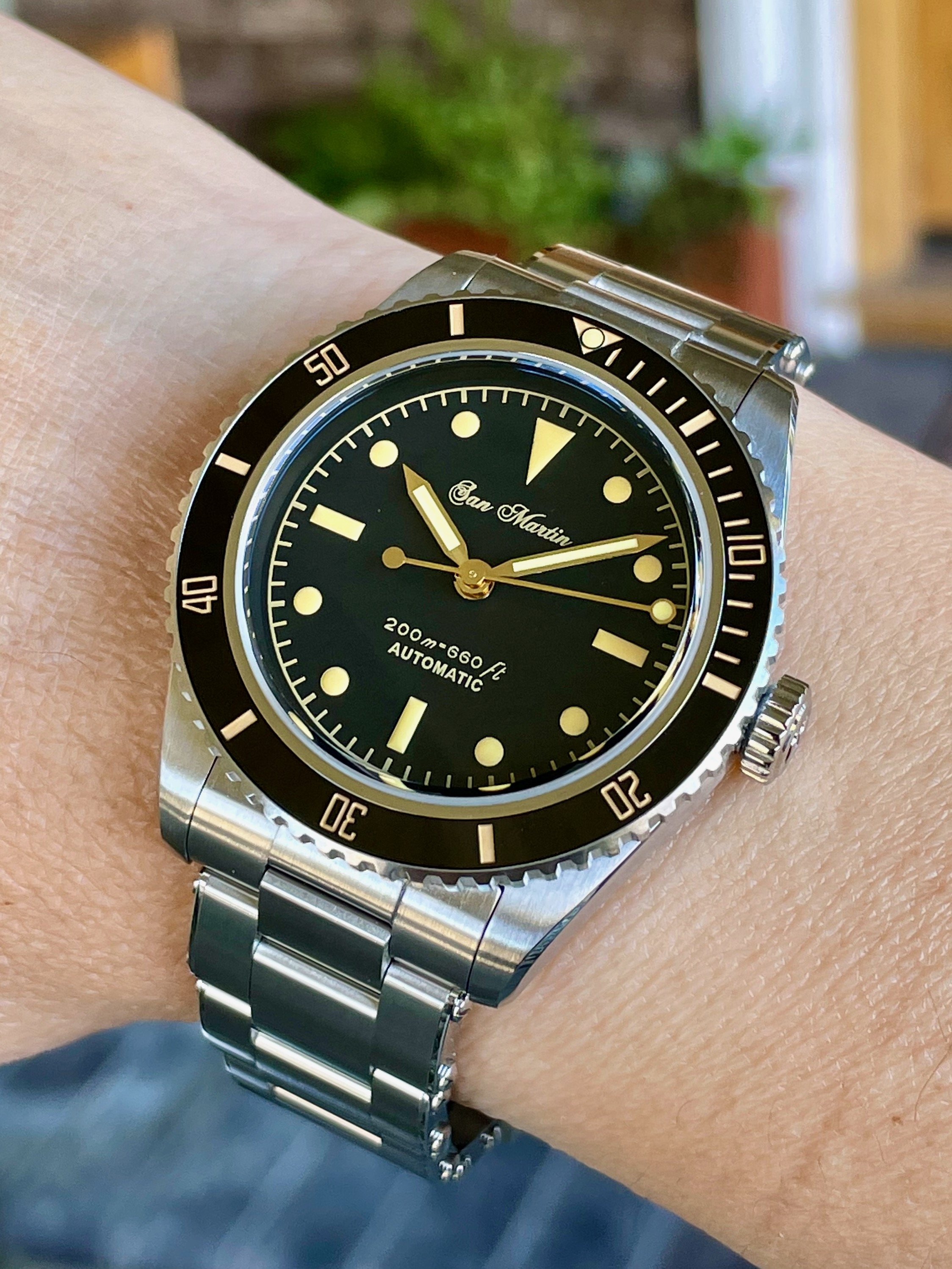 FS: LNIB San Martin 38mm Vintage 6200 Retro Diver SN004-G V3 Black 