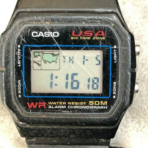 CASIO TIMELESS COLLECTION Mod. SPORT ILLUMINATOR WR 50M, ALARM, CHRONOGRAPH - ARMY GREEN