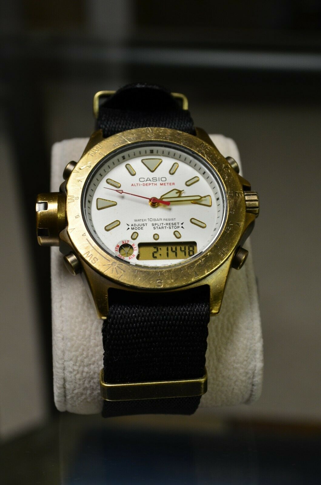CASIO AW-713 ALTI-DEPTH METER BRONZE WATCH RARE JDM VINTAGE SENSOR