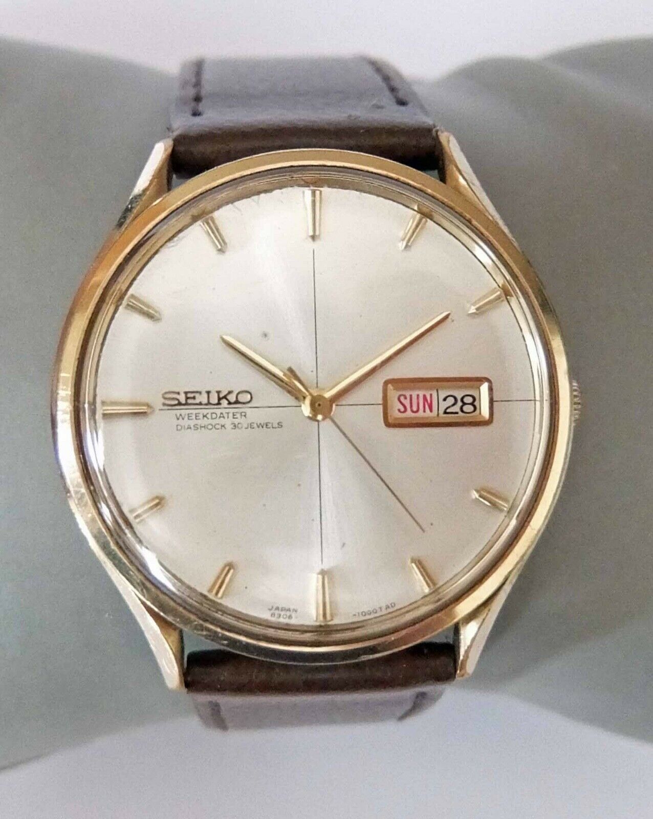 Rare Seiko Weekdater Diashock 8306 1000 Sea Leon M77 Automatic 30