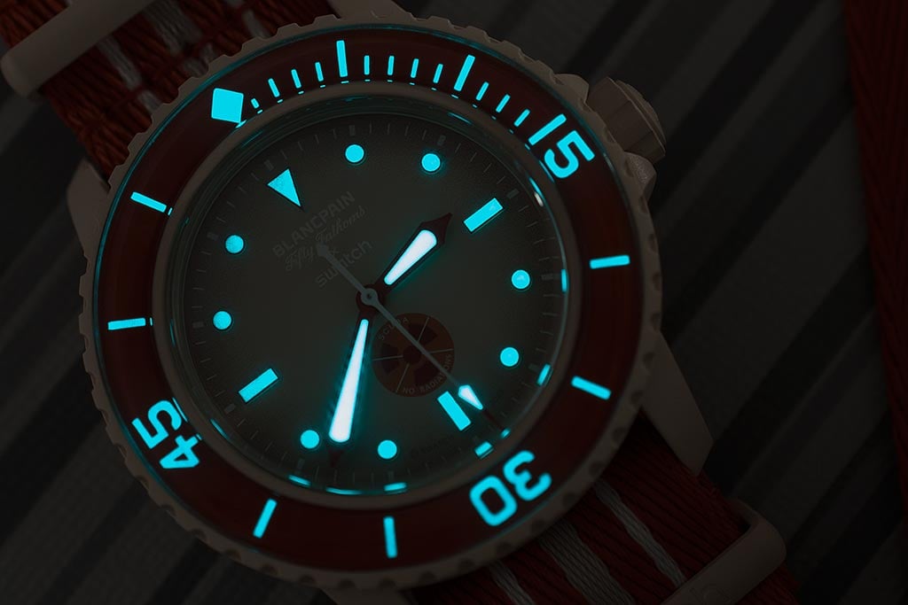 Blancpain fifty 2024 fathoms lume