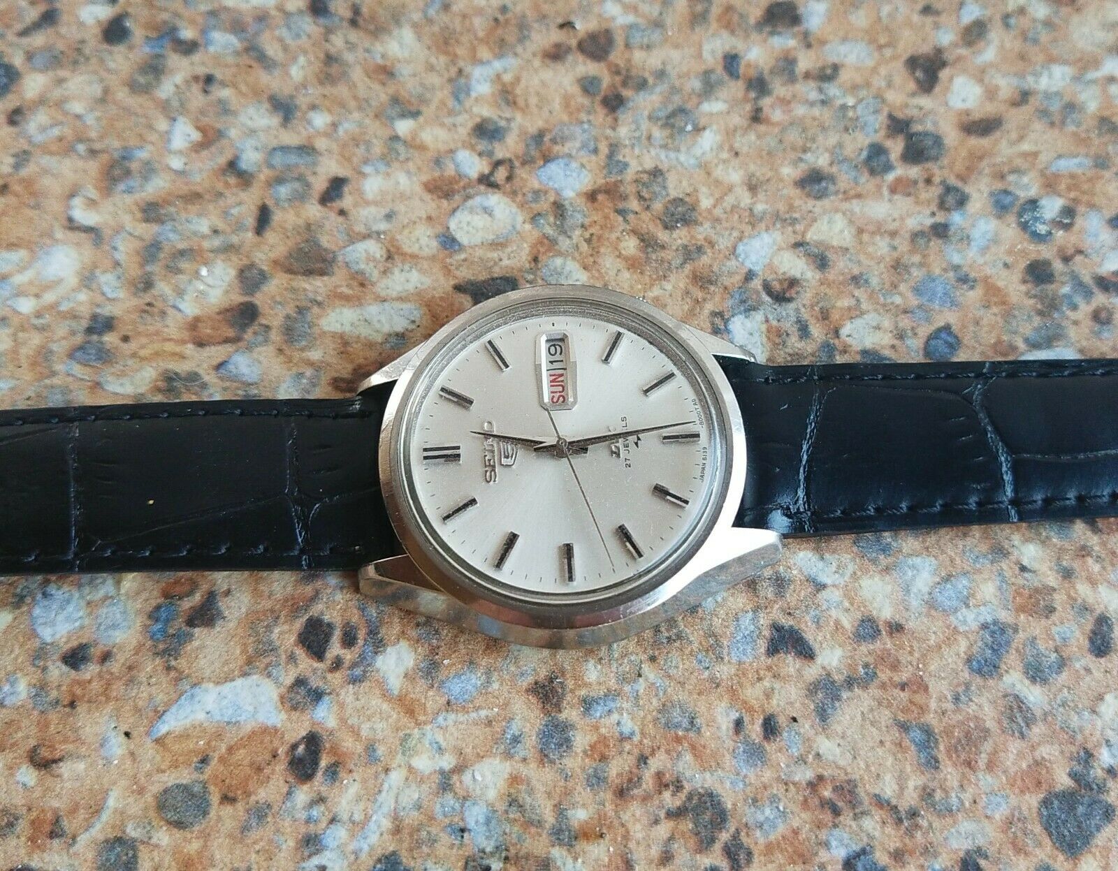 Vintage Seiko 5 DX 27 Jewels Automatic 5139 8000 JDM APRIL 1968