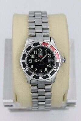 Tag Heuer 2000 Professional Sport SS Watch Womens WM1312 Black Silver Red  Coke | WatchCharts Marketplace