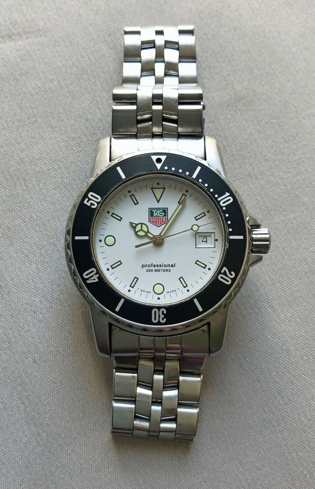 TAG HEUER Professional White Dial 200M~WD1213-G-20 Watch NEW