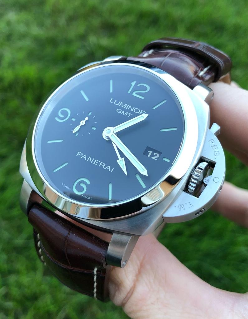 Panerai 320 Luminor 1950 3 Days GMT Stainless Steel PAM00320 Men s