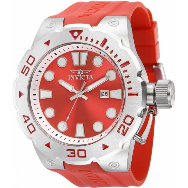 Invicta red online dial