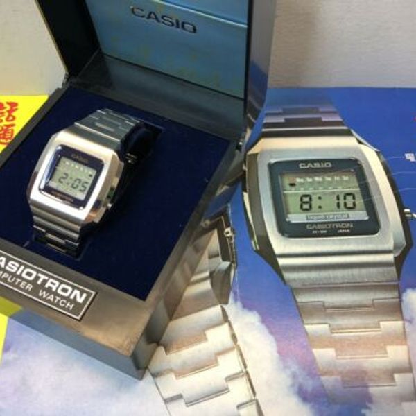 A Set - 04-501 CASIO Casiotron 1974 Digital LCD Quartz watch uhr