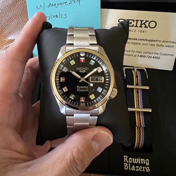 600 USD] NEW Rowing Blazers X Seiko 5 Sports SRPJ63 Limited Edition |  WatchCharts