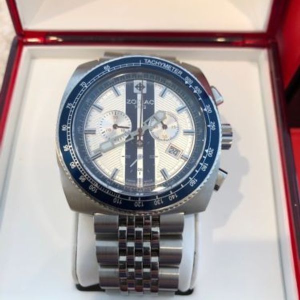 MINT Zodiac 1882 Men's Chronograph ZO2116 Shelby Sea Dragon Swiss
