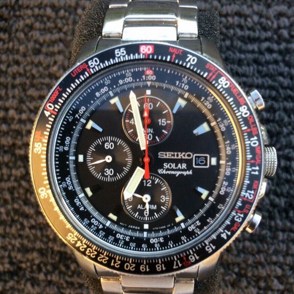 Seiko Ssc009 Flightmaster Pilots Solar Chronograph V172 0ac0