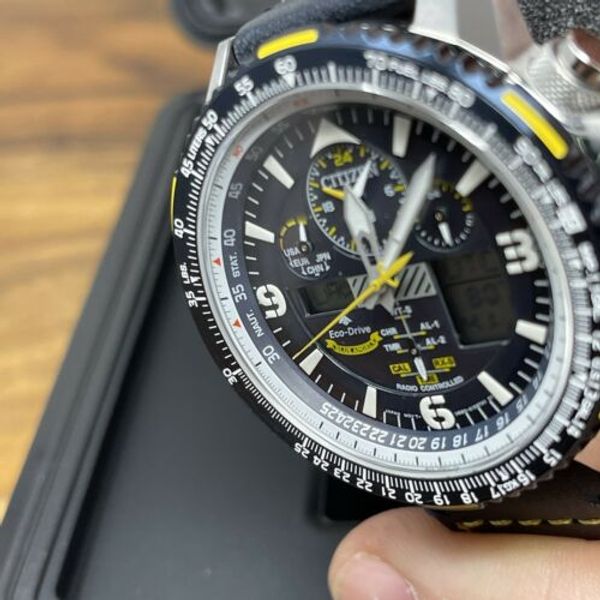 Citizen Men's Promaster Blue Angels Skyhawk AT Leather Strap Watch