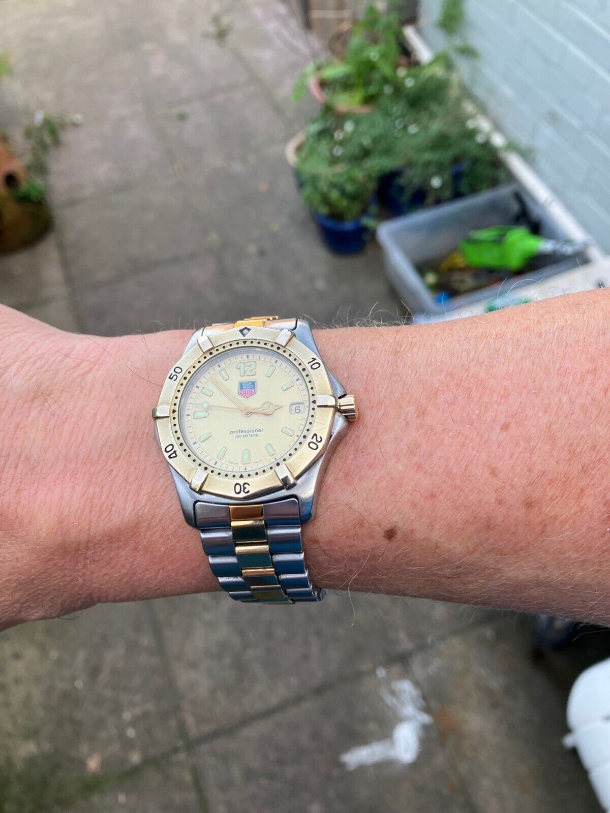 Rare TAG Heuer 200m Professional Gold Dial & Bezel Watch Box 