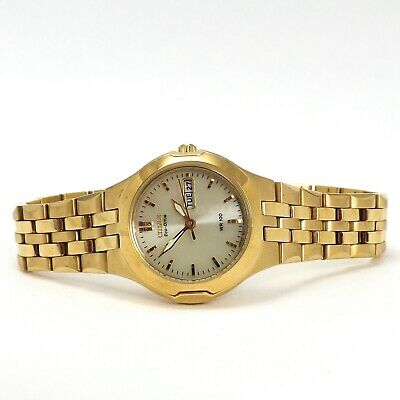 New Citizen Eco Drive WR100 Gold Tone Ladies Watch | WatchCharts Marketplace