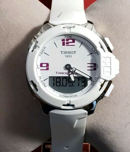 New Tissot T Race T Touch Analog Digital White Rubber Mens Watch