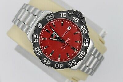 NEW Tag Heuer WAH1112.BA0850 Red Formula 1 Watch Mens Mint Silver