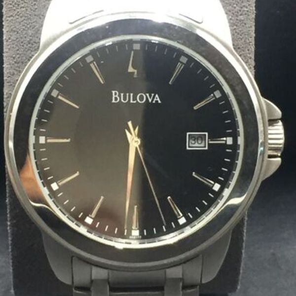 Authentic Bulova C837512 Stainless Steel & Black Dial Men’s Watch