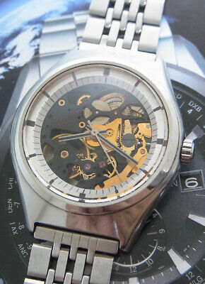NICE & RARE VINTAGE CITIZEN SKELETON AUTOMATIC 25 JEWELS