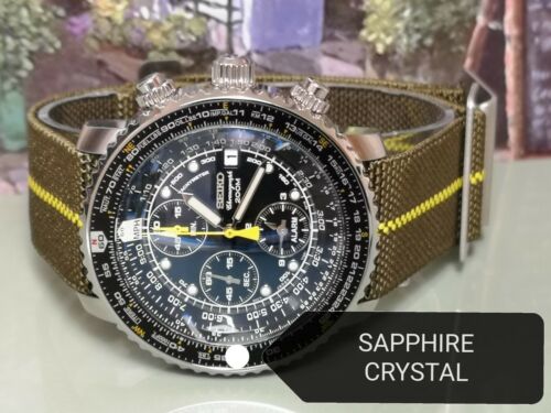 Seiko discontinued SNA411P1 Flight Master sapphire crystal mod flightmaster  | WatchCharts