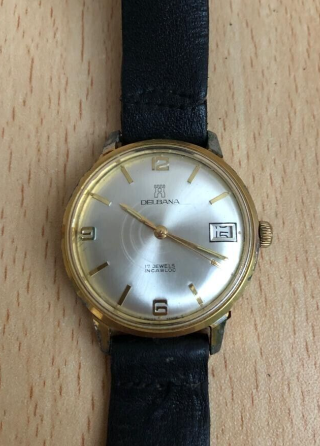 Vintage Watch, Watch DELBANA, Watch Mechanic, Watch Men, Case Gold Plated,  36mm, 1950c, Working, Gift Birthday, Anniversary, Watch Unisex L1 - Etsy