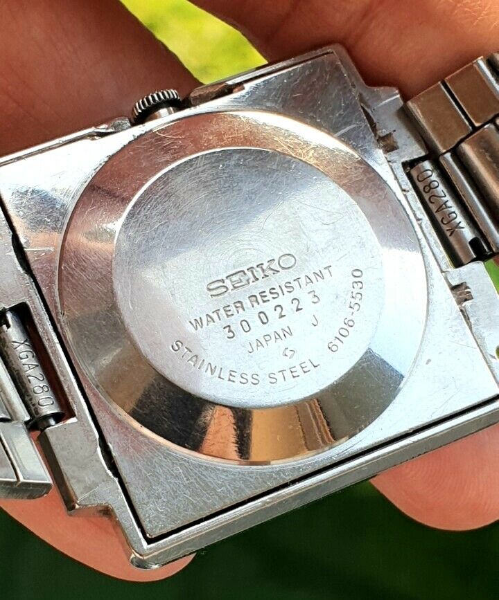 Seiko Actus SS Square TV Green Dial 6106-5530 25J Oct 1973