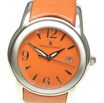 MAURICE LACROIX SH1018 Round date Orange Dial Quartz Men s