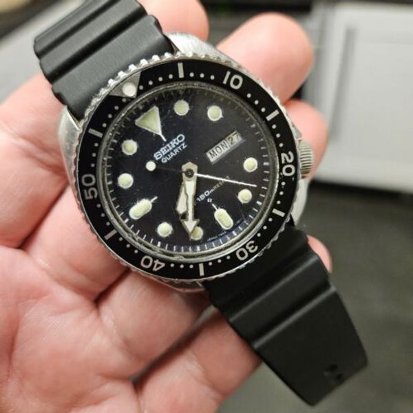 Vintage Seiko Men's Diver 1980 Quartz Original Strap 7548-700B Watch ...