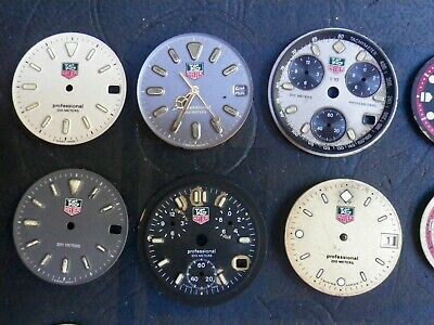 Lot of 20 assorted DIALS from TAG Heuer. Parts WatchCharts