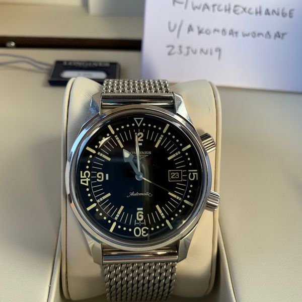 longines legend diver mesh