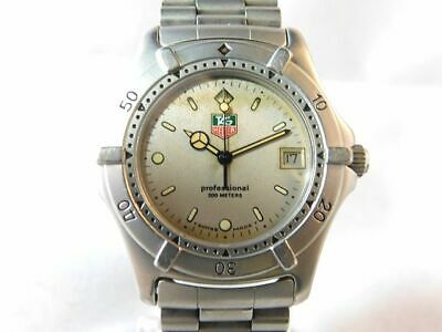 GOOD TAG HEUER 962.206F 2 MEN S DATE SILVER VINTAGE WATCH SWISS