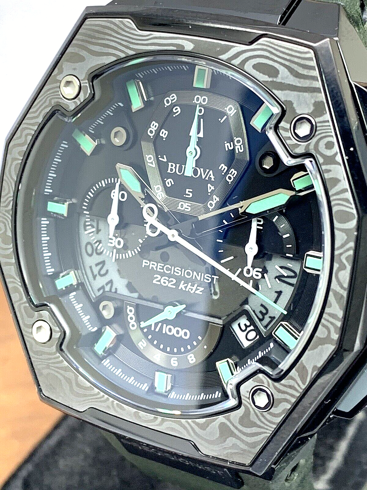 Bulova Mens Watch 98B355 Precisionist X Special Edition Black Green ...