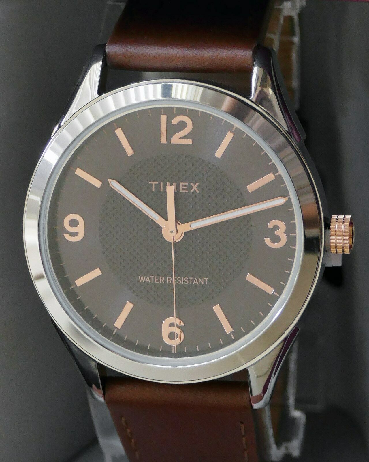 TIMEX TW2T66800 'Briarwood' Brown Leather Strap Watch -- (New in