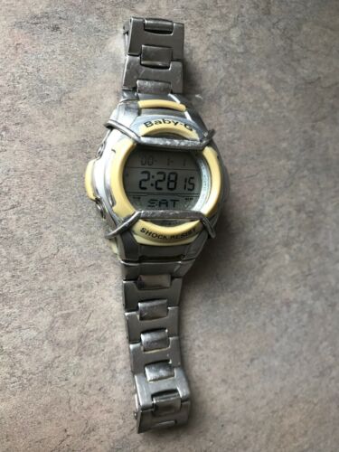 Casio Baby G Shock Silver Metal Band Msg-135 2488 Module 100m