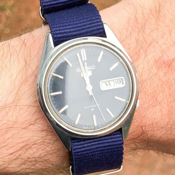 Vintage Seiko 6309-7150 Blue Bezel Automatic Mens Watch RUNS/Repair |  WatchCharts