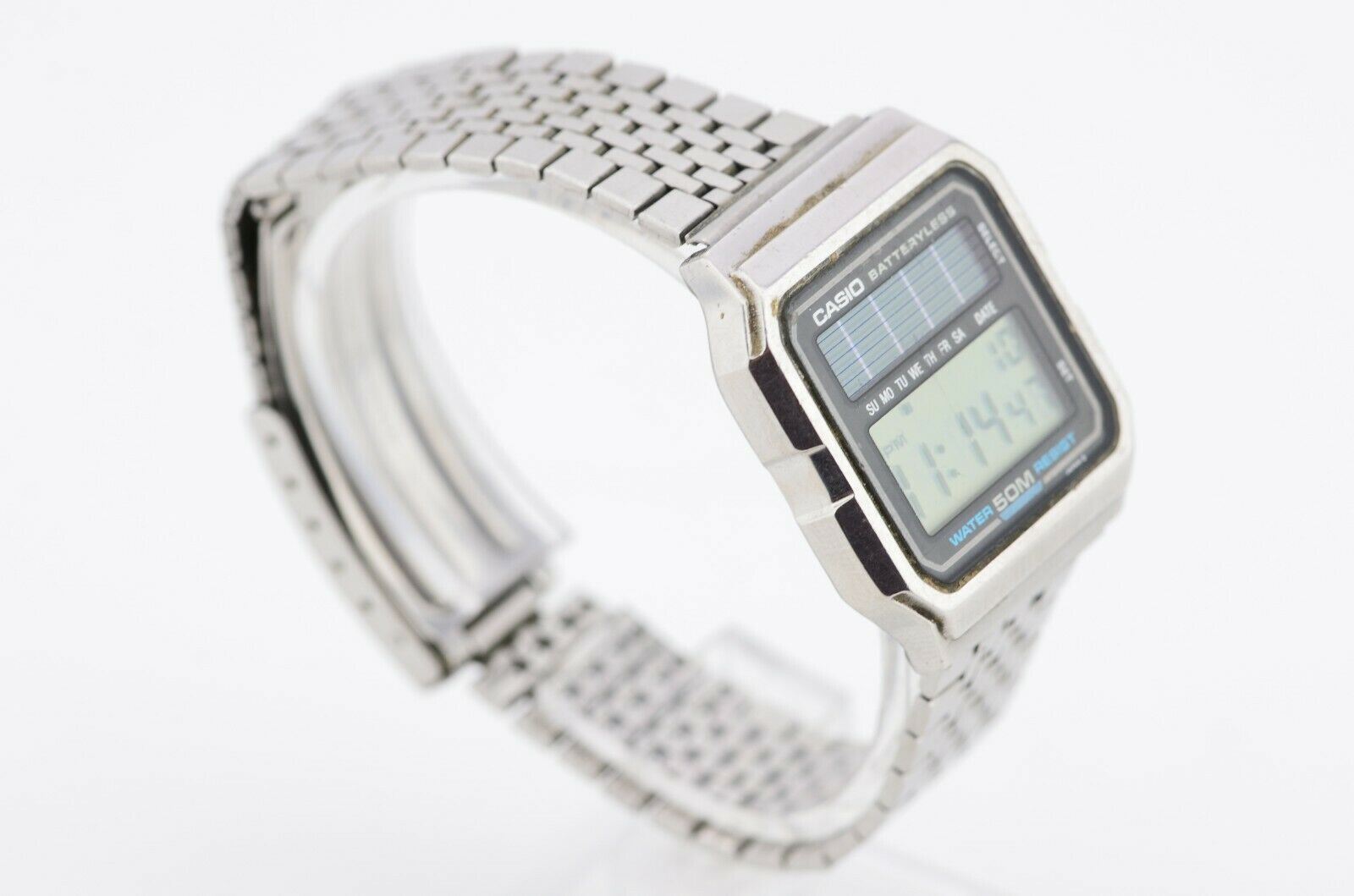 レア VINTAGE 1986's WB-80 腕時計 SOLAR Vintage Unisex Casio Digital Solar Watch WB-80 JDM Japan Stainless
