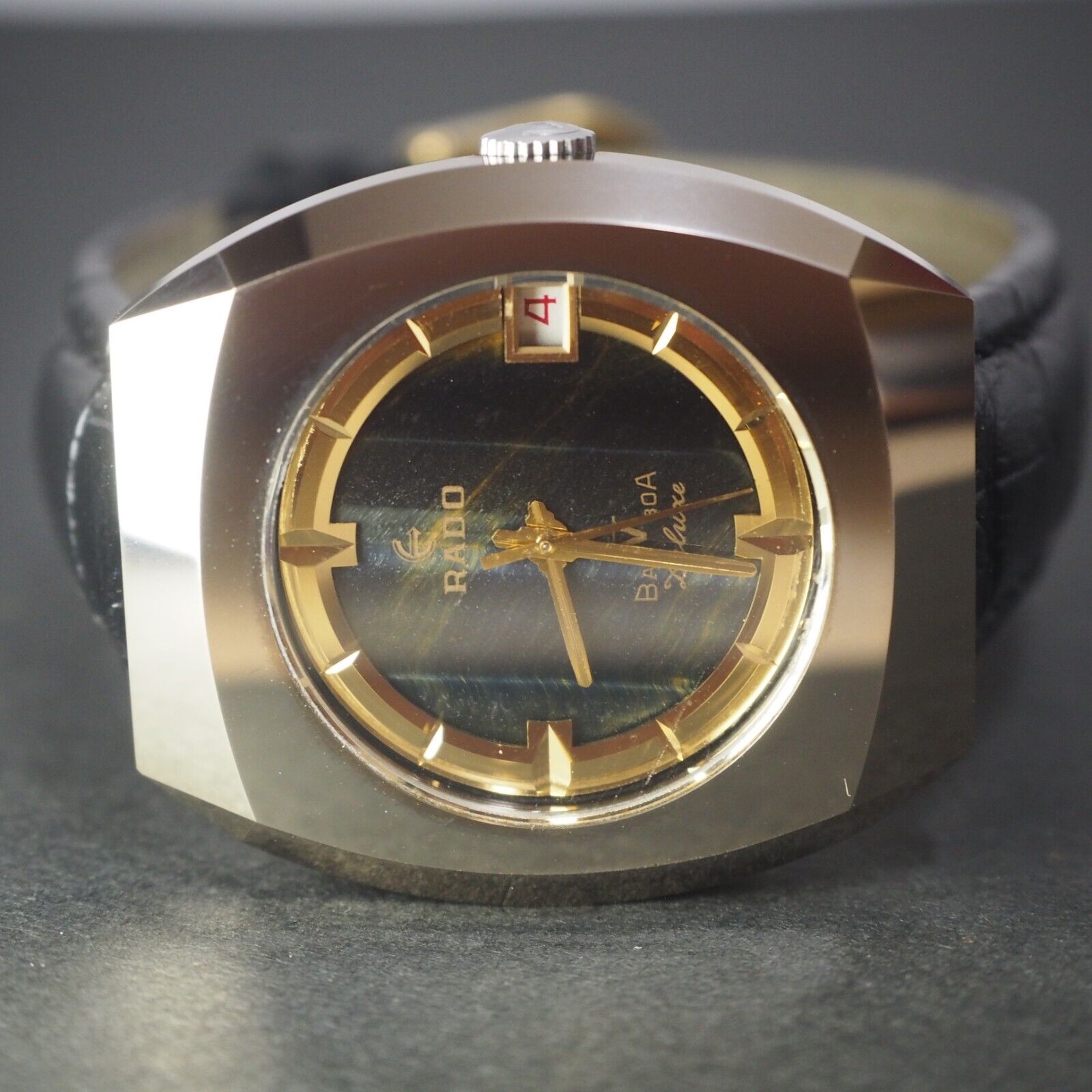 Rado Balboa Deluxe Watch Vintage Automatic Mens 36mm Date Tiger 