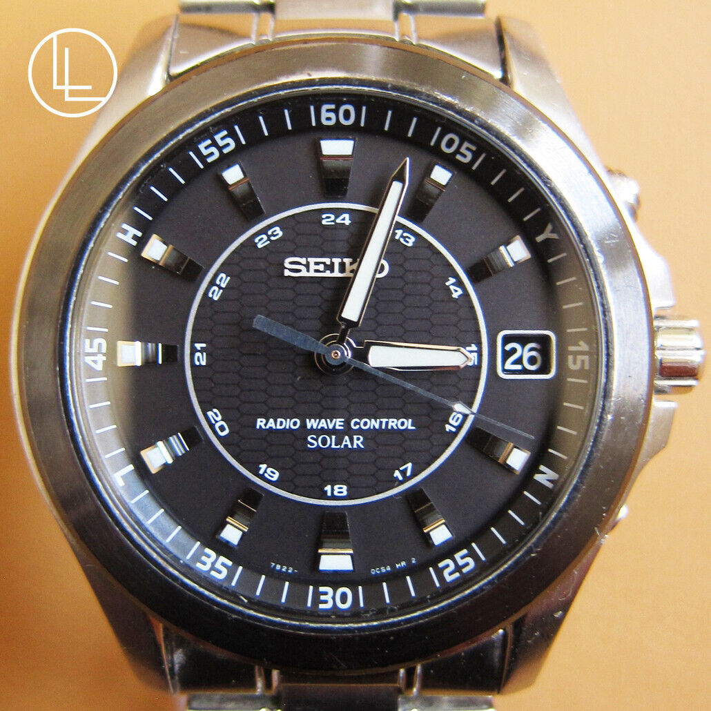 SEIKO 7B22-0BN0 Solar Radio Wave Control SS Men's Watch