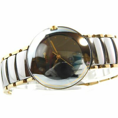 RADO DIASTAR 129.0327.3 CERAMICS UNISEX GOLD SILVER VINTAGE WATCH