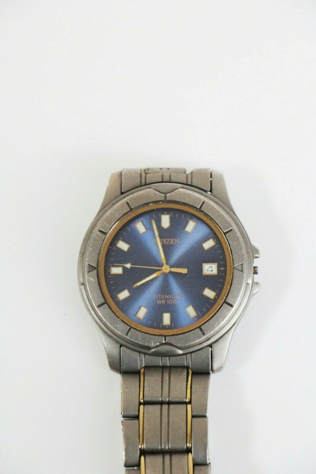 CITIZEN クロノグラフ WR100m Citizen Chronogragh WR 100 Works Excellent Needs Glass